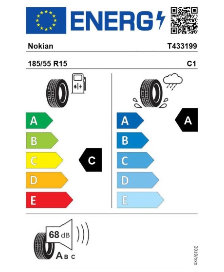 Nokian WETPROOF 1 185/55 R15 86 V  LabelUE 